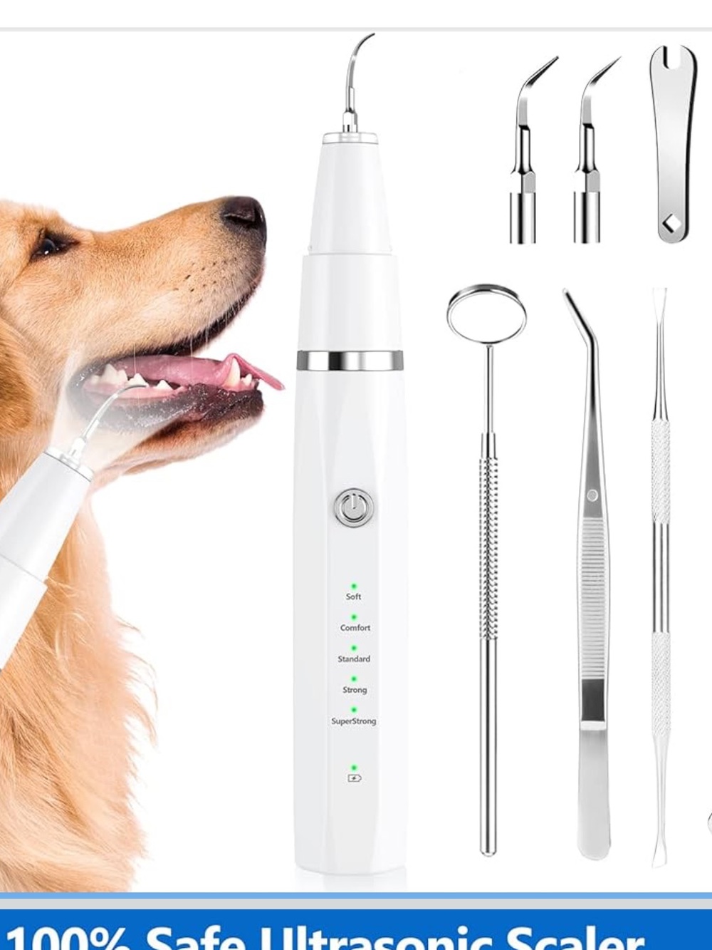 Ni-SHEN Dog Plaque Remover for Teeth，Pet Ultrasonic Tooth Cleaner